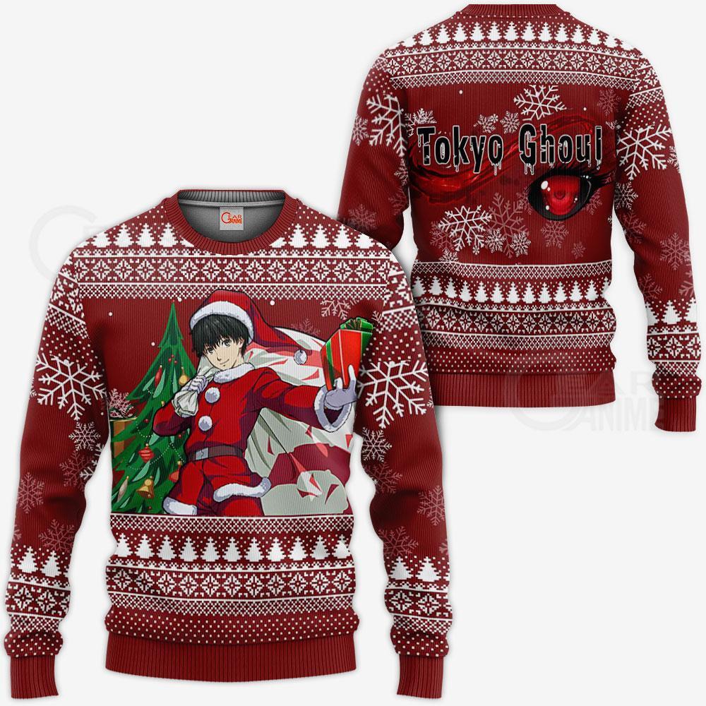 1102 AOP Tokyo Ghoul Ugly Christmas Sweater VA Kaneki 3 MK sweatshirt F 2BB - Tokyo Ghoul Store
