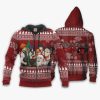 1102 AOP Tokyo Ghoul Ugly Christmas Sweater VA 1 Zip hoodie font and back n - Tokyo Ghoul Store