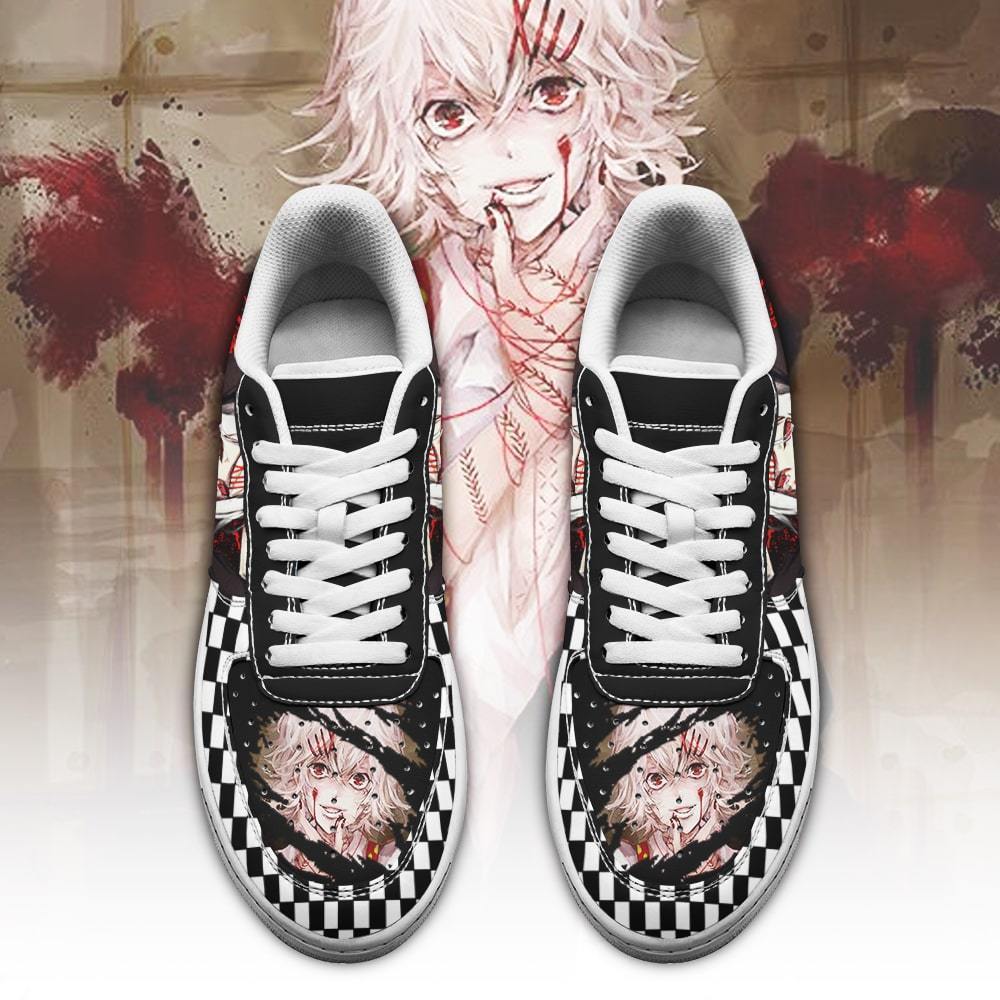 tokyo ghoul juuzou air force sneakers custom checkerboard shoes anime gearanime 2 - Tokyo Ghoul Store