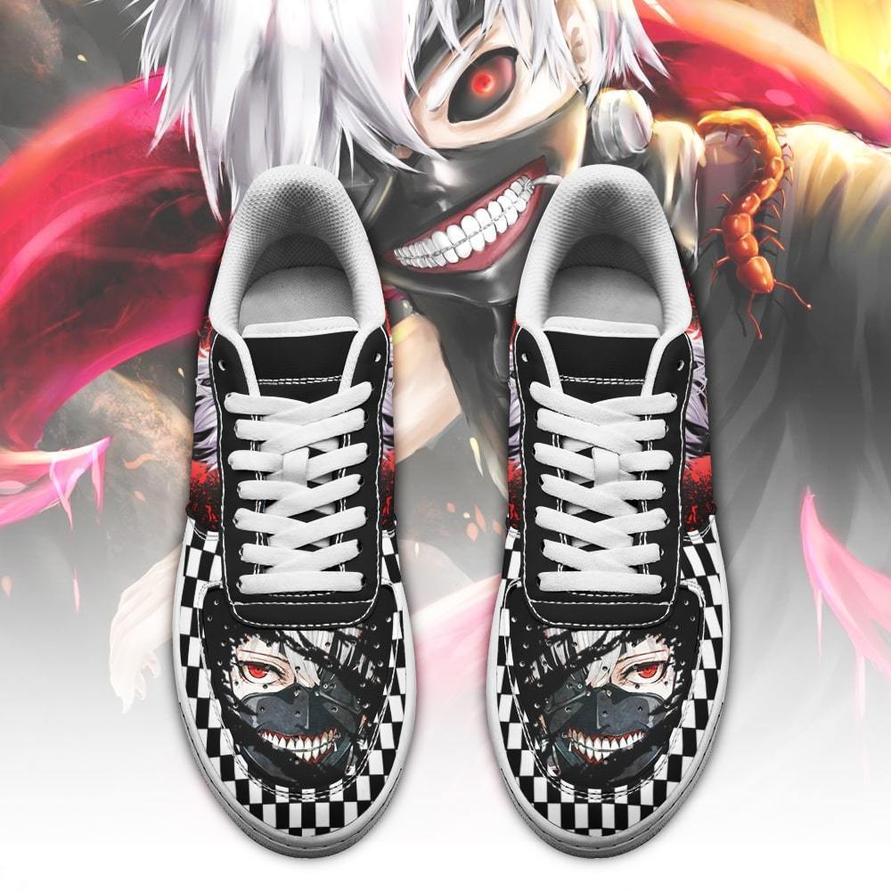 tokyo ghoul kaneki air force sneakers custom checkerboard shoes anime gearanime 2 - Tokyo Ghoul Store