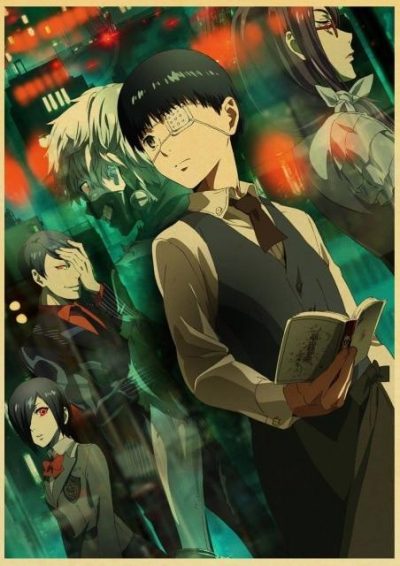 New Tokyo Ghoul Vintage Kraft Paper Poster