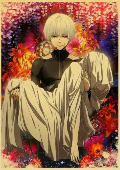 Tokyo Ghoul Kaneki Vintage Kraft Paper Poster