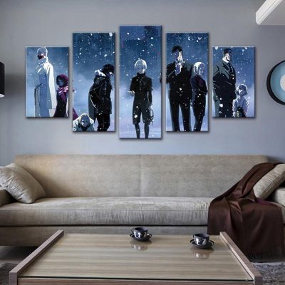 5 Pieces Tokyo Ghoul Team Canvas Wall Art