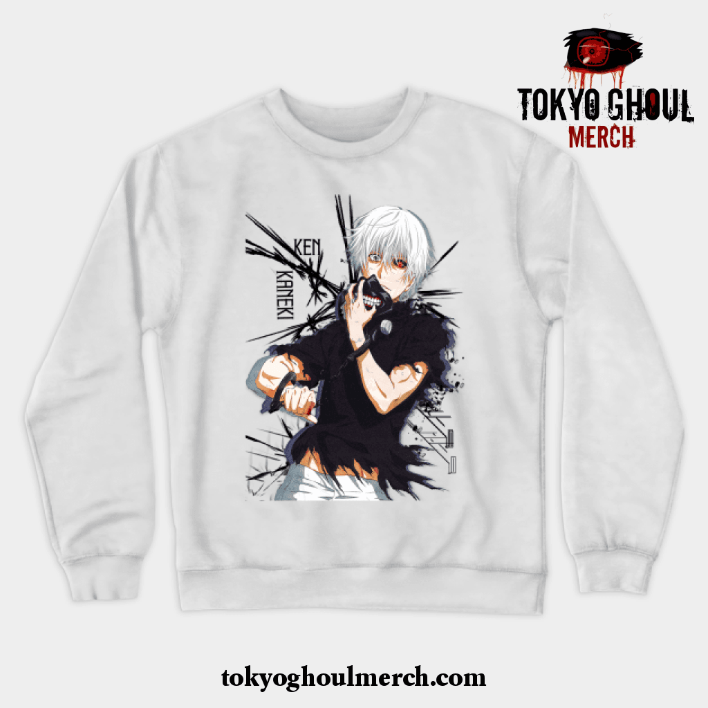 Tokyo Ghoul Anime Crewneck Sweatshirt White / S