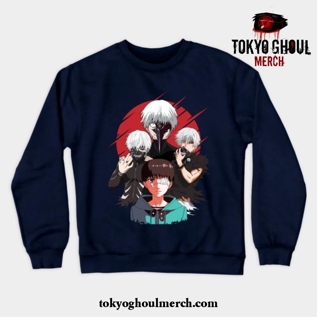 Tokyo Ghoul Kaneki Crewneck Sweatshirt Navy Blue / S