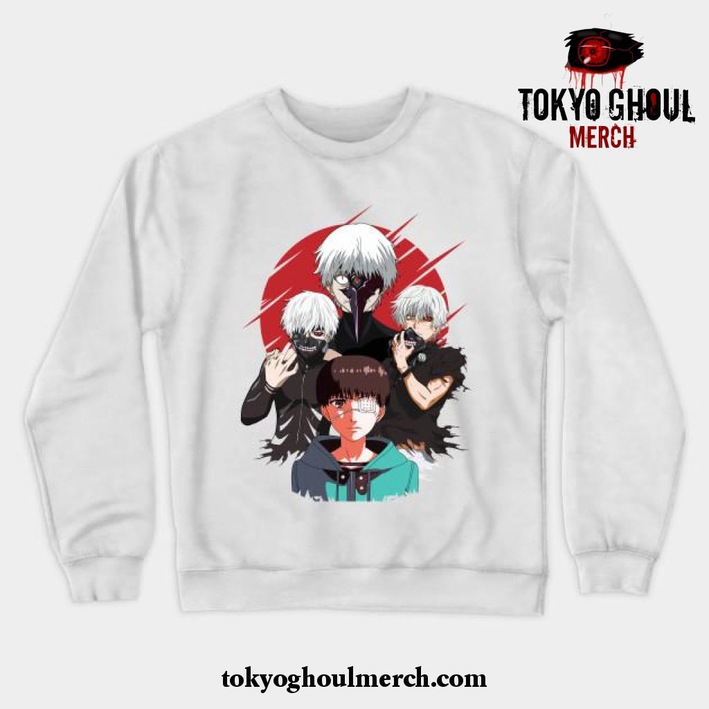 Tokyo Ghoul Kaneki Crewneck Sweatshirt White / S