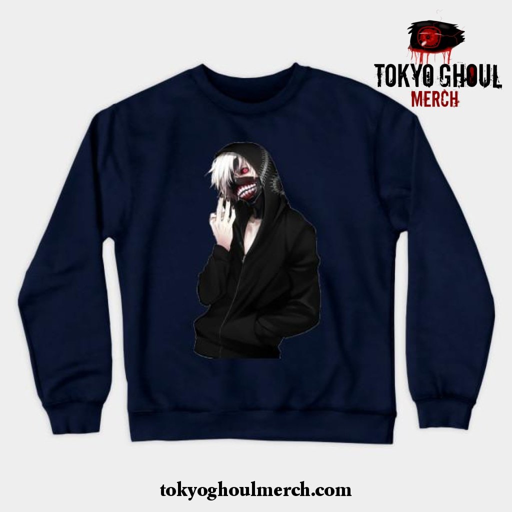 Tokyo Ghoul - Ken-Kaneki Crewneck Sweatshirt Navy Blue / S