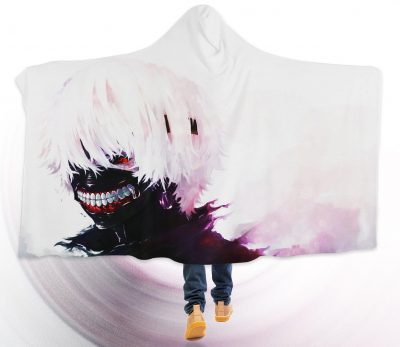 Tokyo Ghoul Ken Kaneki White Hooded Blanket