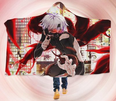 Tokyo Ghoul Kaneki Main Cast Hooded Blanket
