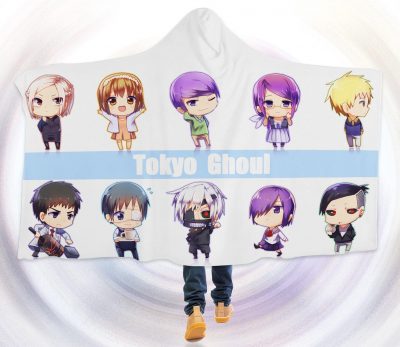 Tokyo Ghoul Characters Hooded Blanket