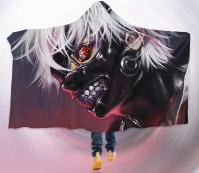 Tokyo Ghoul Ken Face Hooded Blanket