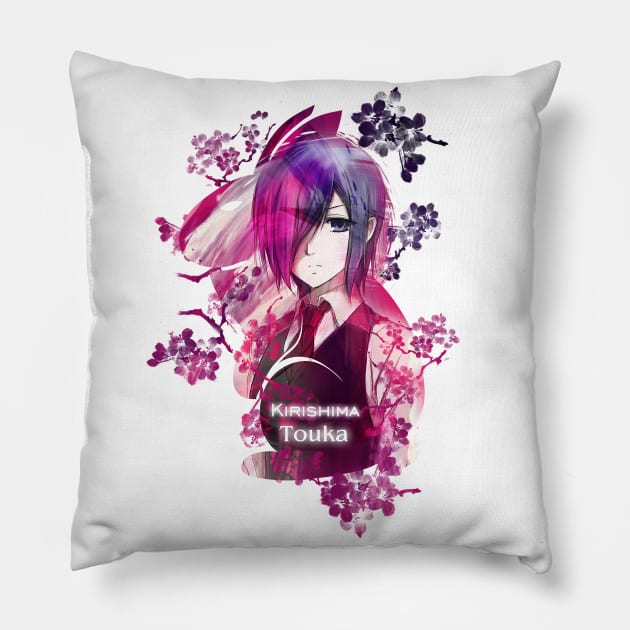 Rabbit Flowers Throw Pillow Official Cow Anime Merch