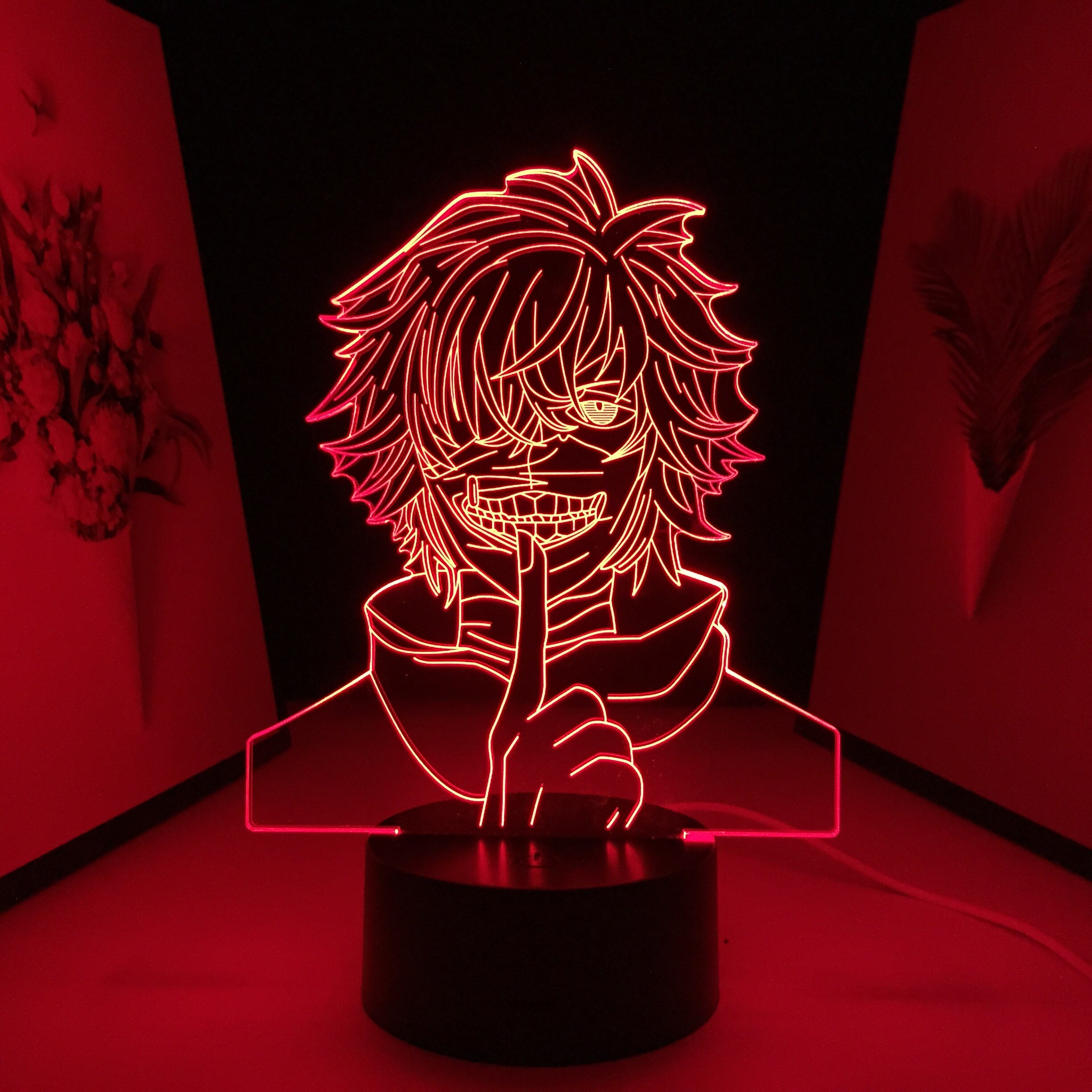 Anime Tokyo Ghoul 3D LED Lamp Ken Kaneki for Cool Birthday Gift Home Decoration Nightlight Acrylic 5 - Tokyo Ghoul Store