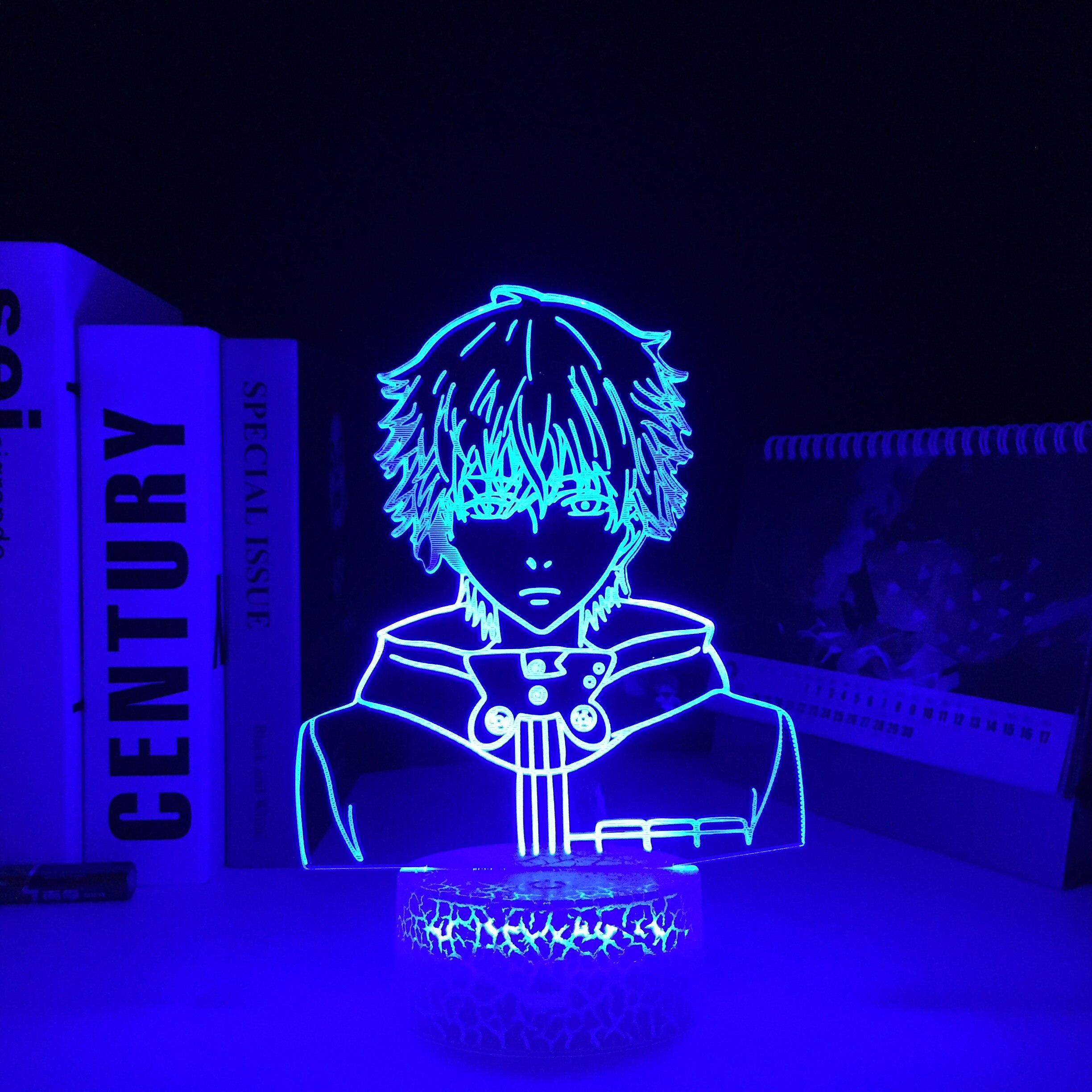 Anime Tokyo Ghoul Ken Kaneki 3D White Base Lamp for Cool Birthday Gift Bedroom Decor Nightlight 5 - Tokyo Ghoul Store
