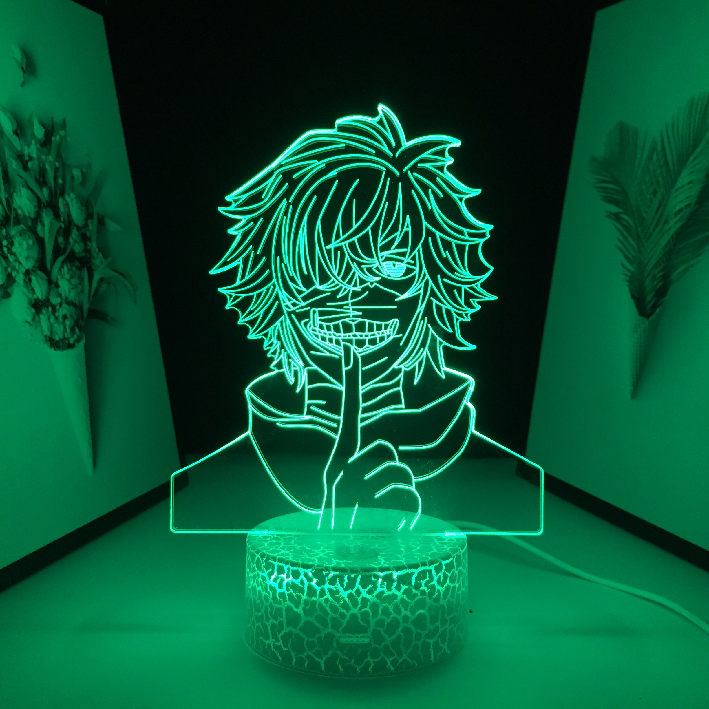 Anime Tokyo Ghoul Ken Kaneki Figure 3D LED Lamp for Decoration Cool Birthday Gift Nightlight Manga 1 - Tokyo Ghoul Store