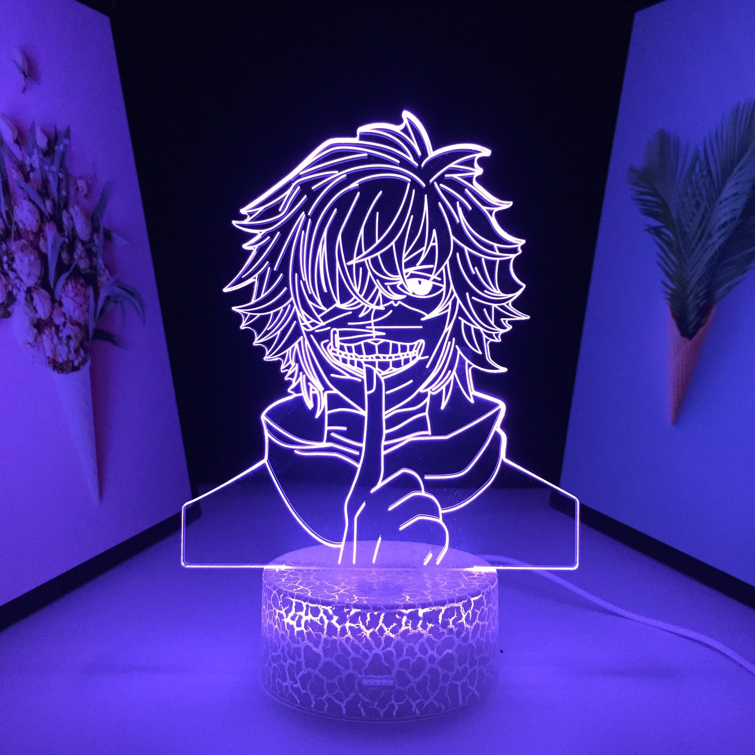 Anime Tokyo Ghoul Ken Kaneki Figure 3D LED Lamp for Decoration Cool Birthday Gift Nightlight Manga 2 - Tokyo Ghoul Store