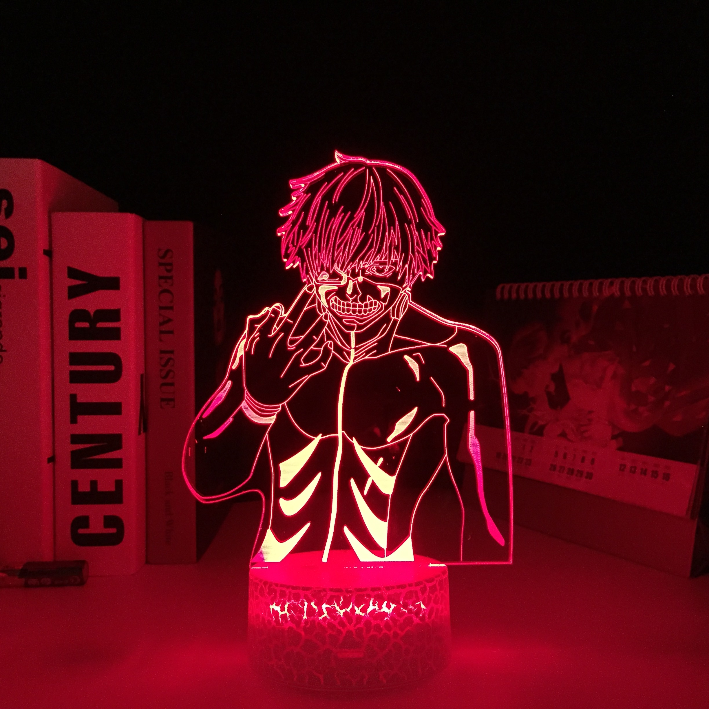Ken Kaneki Tokyo Ghoul Anime 3D White Base LED Light for Home Decoration Nightlight Cool Child - Tokyo Ghoul Store