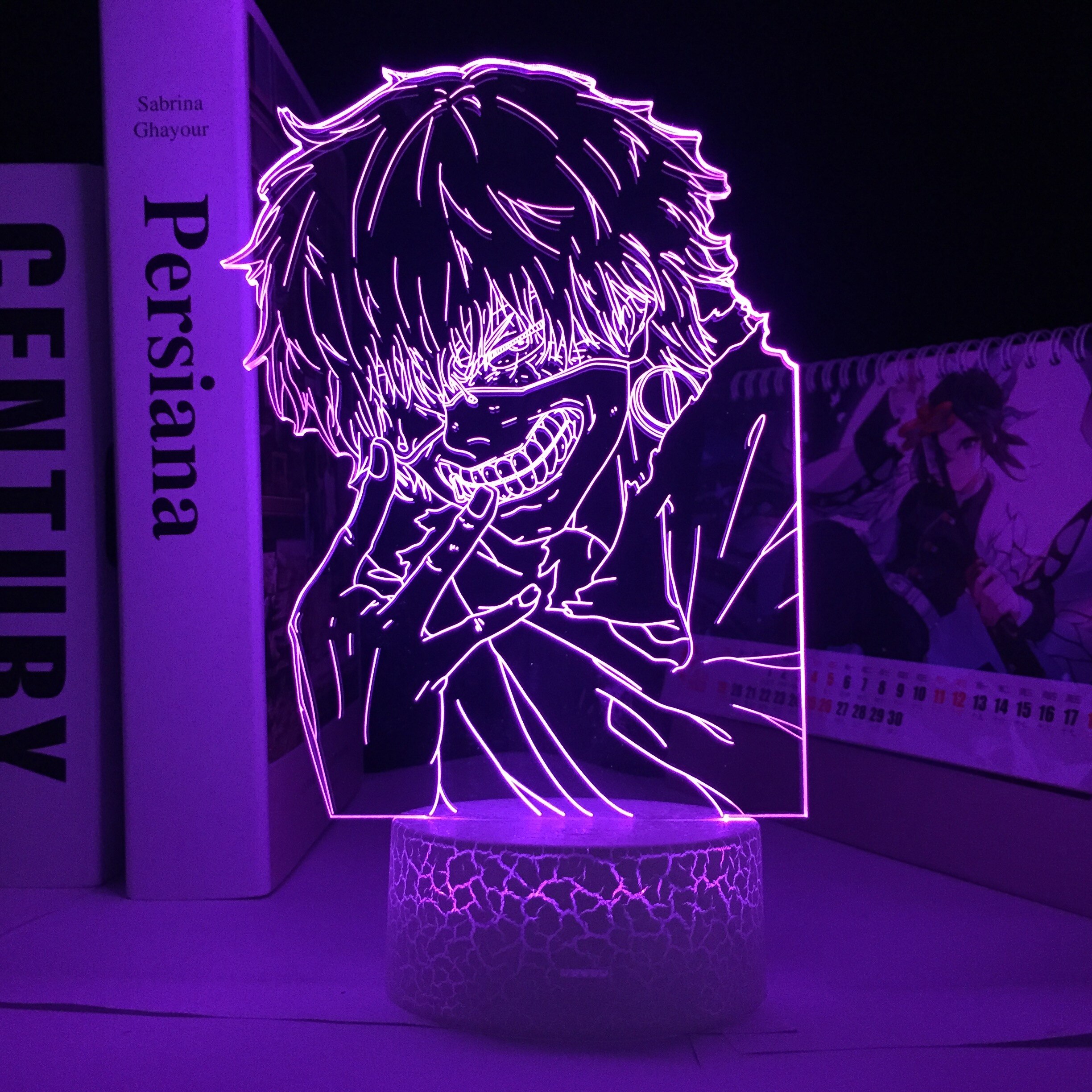 Manga Tokyo Ghoul Ken Kaneki Figure LED Night Light for Bedroom Decor Lamp Anime Birthday Gift 3 - Tokyo Ghoul Store