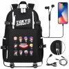 New Anime Tokyo Ghoul Prints Backpack Student School Book Bags Teenagers Schoolbags Women Men USB Laptop - Tokyo Ghoul Store