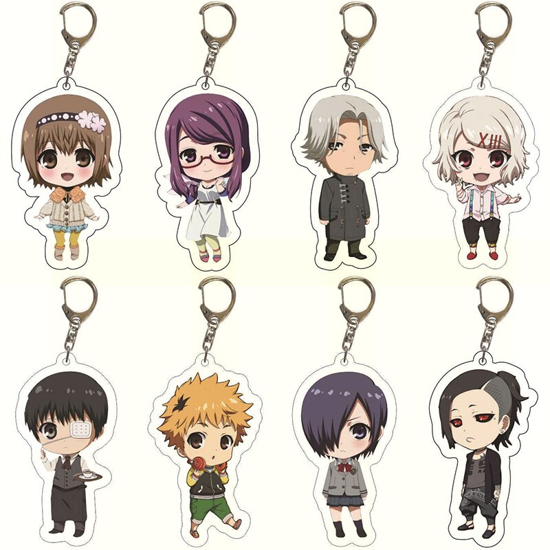 New Tokyo Ghoul Keychain Anime Peripheral Double Sided HD Transparent Acrylic Pendant Backpack Pendant Character Fan - Tokyo Ghoul Store
