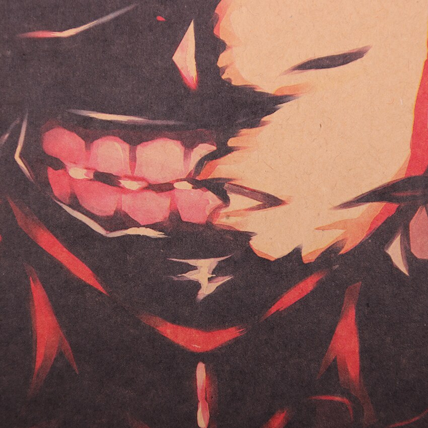 TIE LER Tokyo Ghoul Animation Poster Retro Kraft Paper Painting Decor Bar Cafe Decorative Wall Stickers 2 - Tokyo Ghoul Store