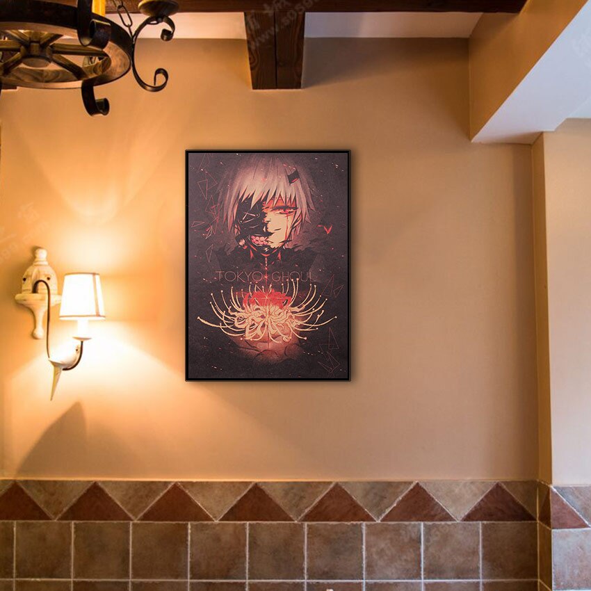 TIE LER Tokyo Ghoul Animation Poster Retro Kraft Paper Painting Decor Bar Cafe Decorative Wall Stickers 4 - Tokyo Ghoul Store