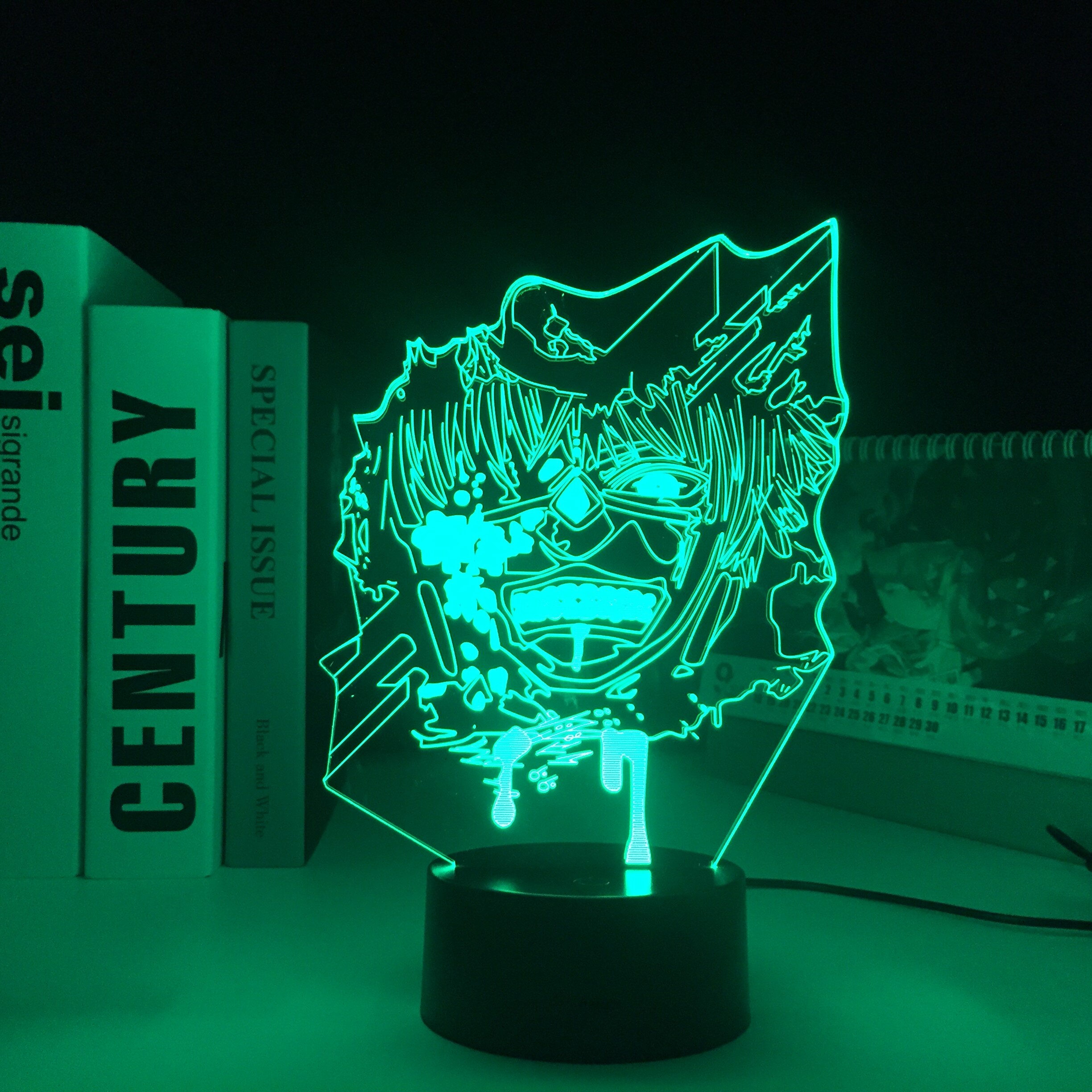 Tokyo Ghoul Anime Figure Ken Kaneki 3D Lamp for Cool Birthday Gift Bedroom Decor Nightlight Tokyo 4 - Tokyo Ghoul Store