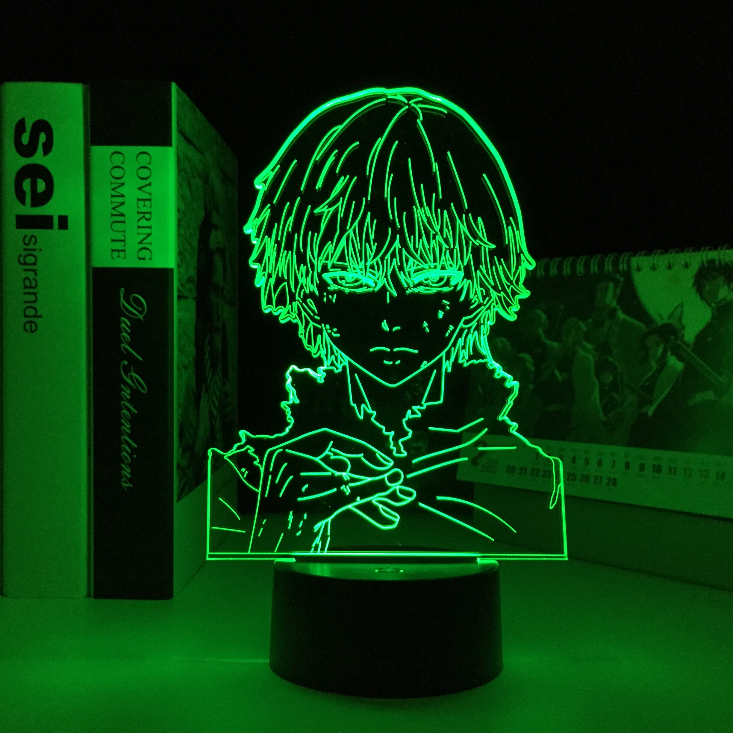 Tokyo Ghoul Figure Ken Kaneki 3D Lamp for Cool Birthday Gift Bedroom Decor Nightlight Acrylic LED 1 - Tokyo Ghoul Store