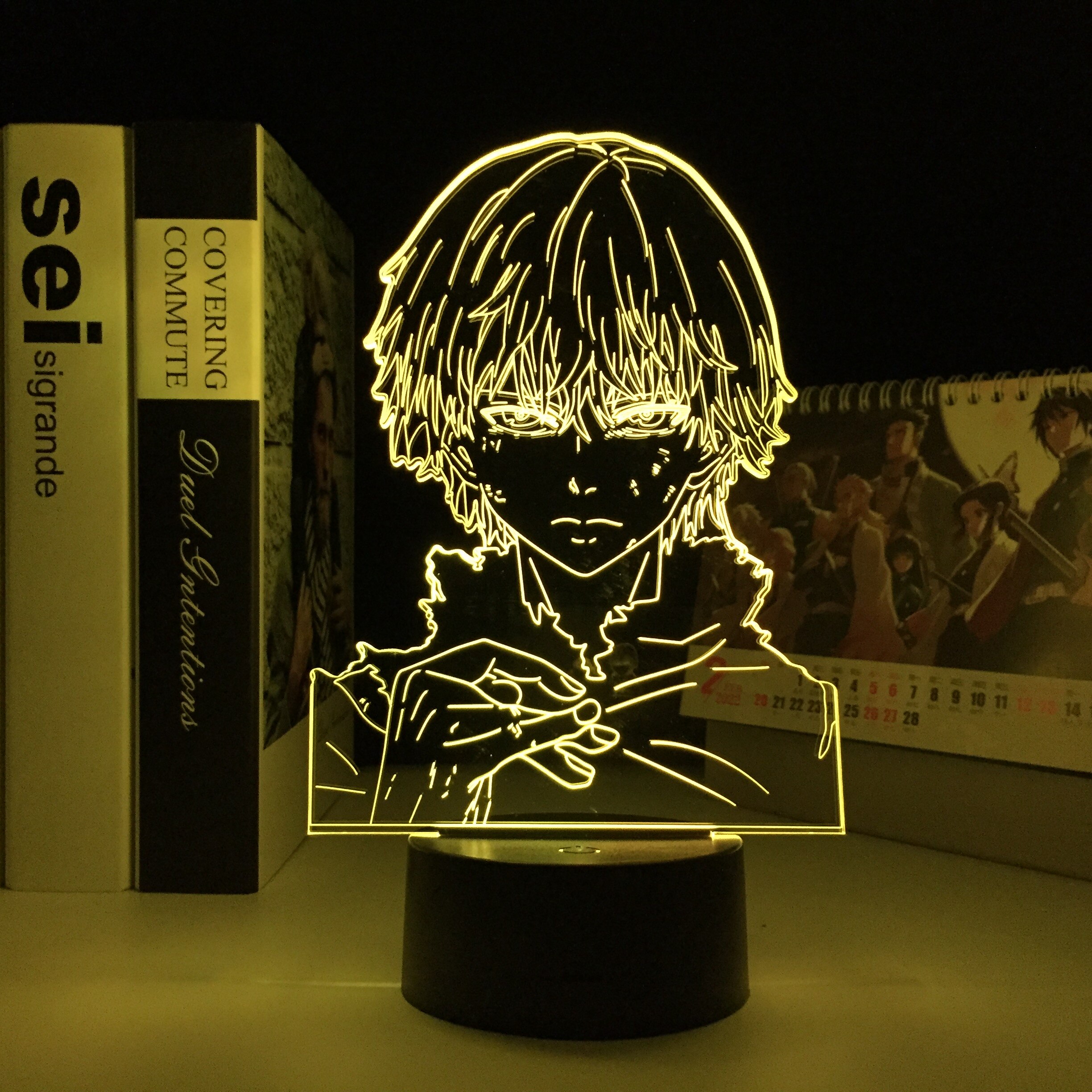 Tokyo Ghoul Figure Ken Kaneki 3D Lamp for Cool Birthday Gift Bedroom Decor Nightlight Acrylic LED 5 - Tokyo Ghoul Store