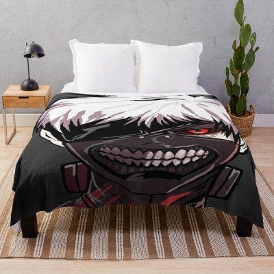Ken Kaneki Digital Throw Blanket Official Cow Anime Merch