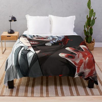 Tokyo Kaneki Throw Blanket Official Cow Anime Merch