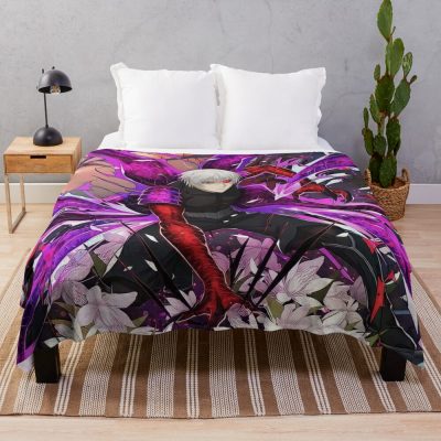 Ken Kaneki Throw Blanket Official Cow Anime Merch