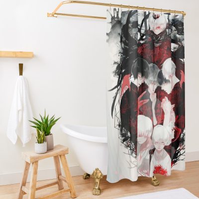 Tokyo Kaneki Shower Curtain Official Cow Anime Merch
