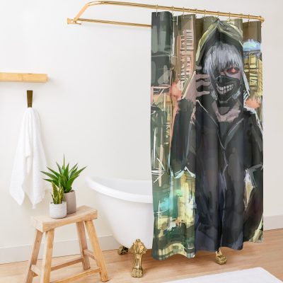 Tokyo Kaneki Shower Curtain Official Cow Anime Merch