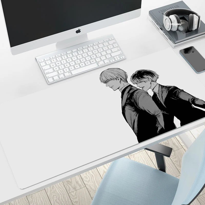 Gaming Mousepads Mousepad Tokyo Ghoul Anime Kaneiki Large Mouse Mat Big Desk Pads Non Slip Rubber 13 - Tokyo Ghoul Store