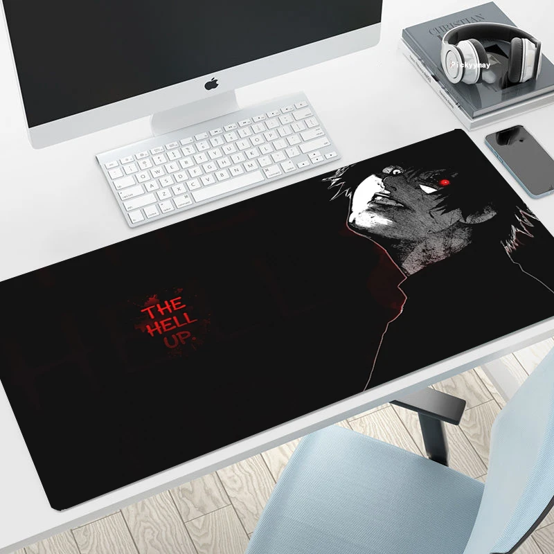 Gaming Mousepads Mousepad Tokyo Ghoul Anime Kaneiki Large Mouse Mat Big Desk Pads Non Slip Rubber 3 - Tokyo Ghoul Store