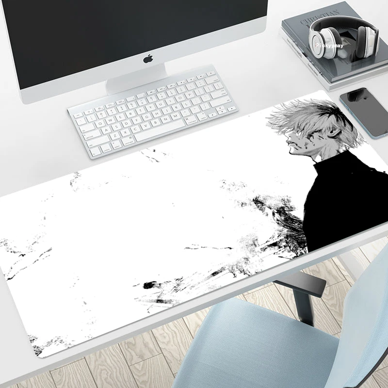 Gaming Mousepads Mousepad Tokyo Ghoul Anime Kaneiki Large Mouse Mat Big Desk Pads Non Slip Rubber 7 - Tokyo Ghoul Store