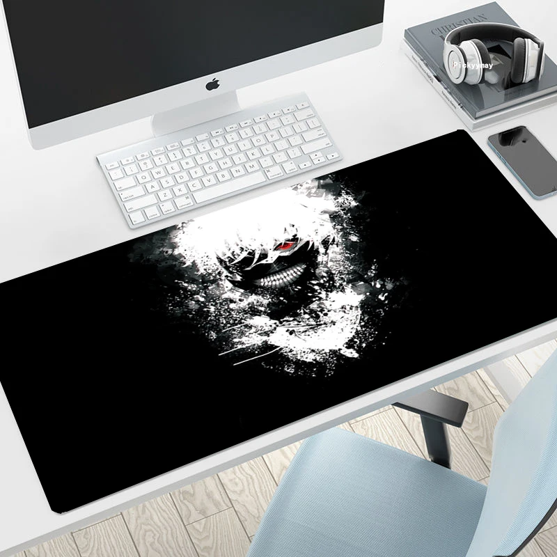 Gaming Mousepads Mousepad Tokyo Ghoul Anime Kaneiki Large Mouse Mat Big Desk Pads Non Slip Rubber - Tokyo Ghoul Store