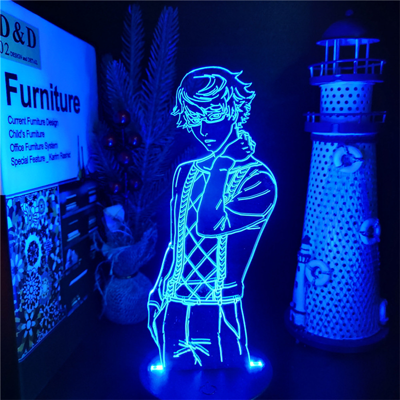 Tokyo Ghoul 3D Lamp Anime Kaneki Ken Juuzou Led Night Light for Kids Bedroom Decoration Nightlight 5 - Tokyo Ghoul Store