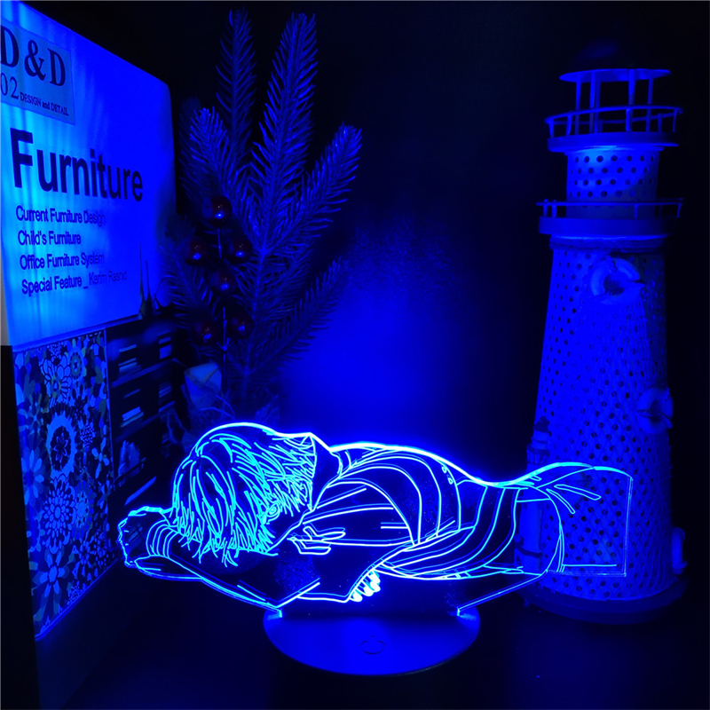 Tokyo Ghoul 3D Lamp Anime Kaneki Ken Juuzou Led Night Light for Kids Bedroom Decoration Nightlight 7 - Tokyo Ghoul Store