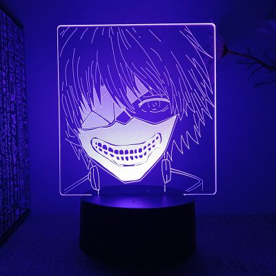 Japan Hot Anime Tokyo Ghoul Kaneki Ken 3D Led Lamp